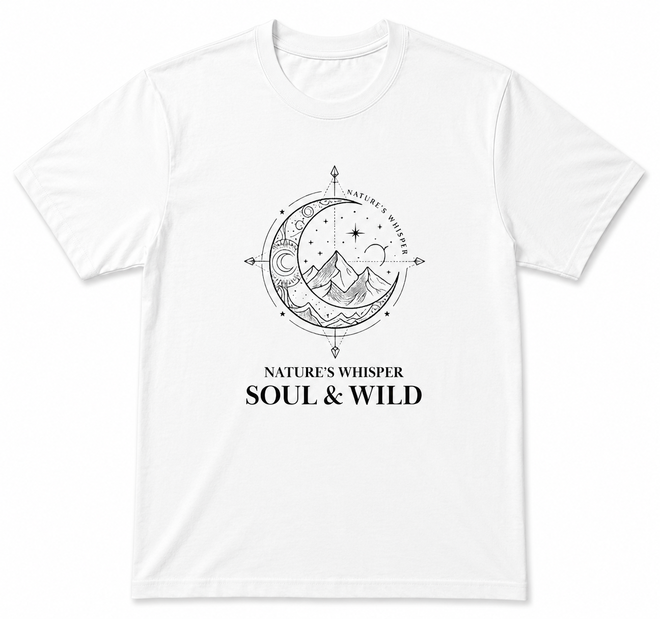 Nature Whispers Something Round Neck T-Shirt