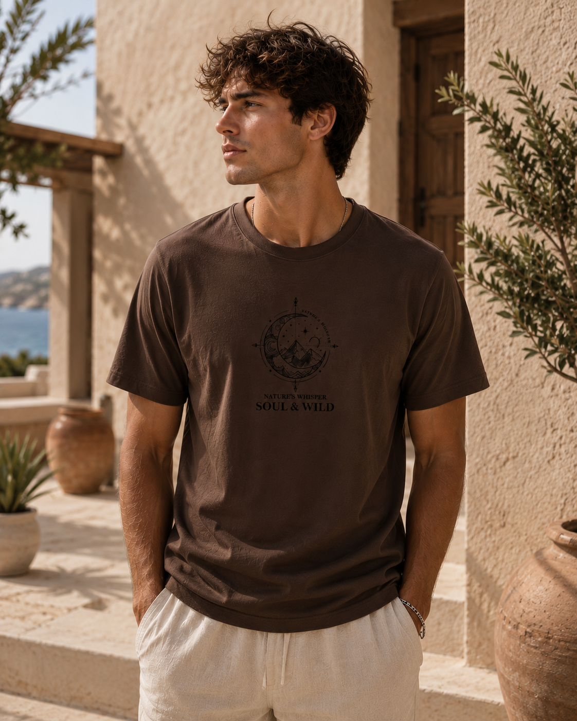 Nature Whispers Something Round Neck T-Shirt
