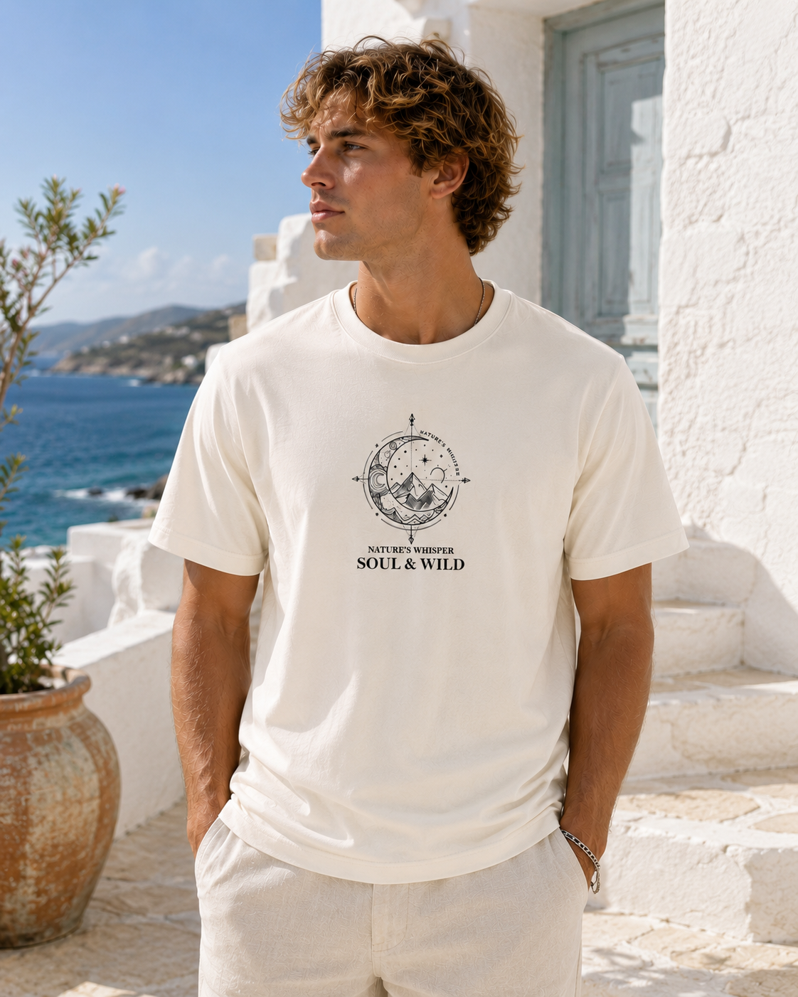 Nature Whispers Something Round Neck T-Shirt