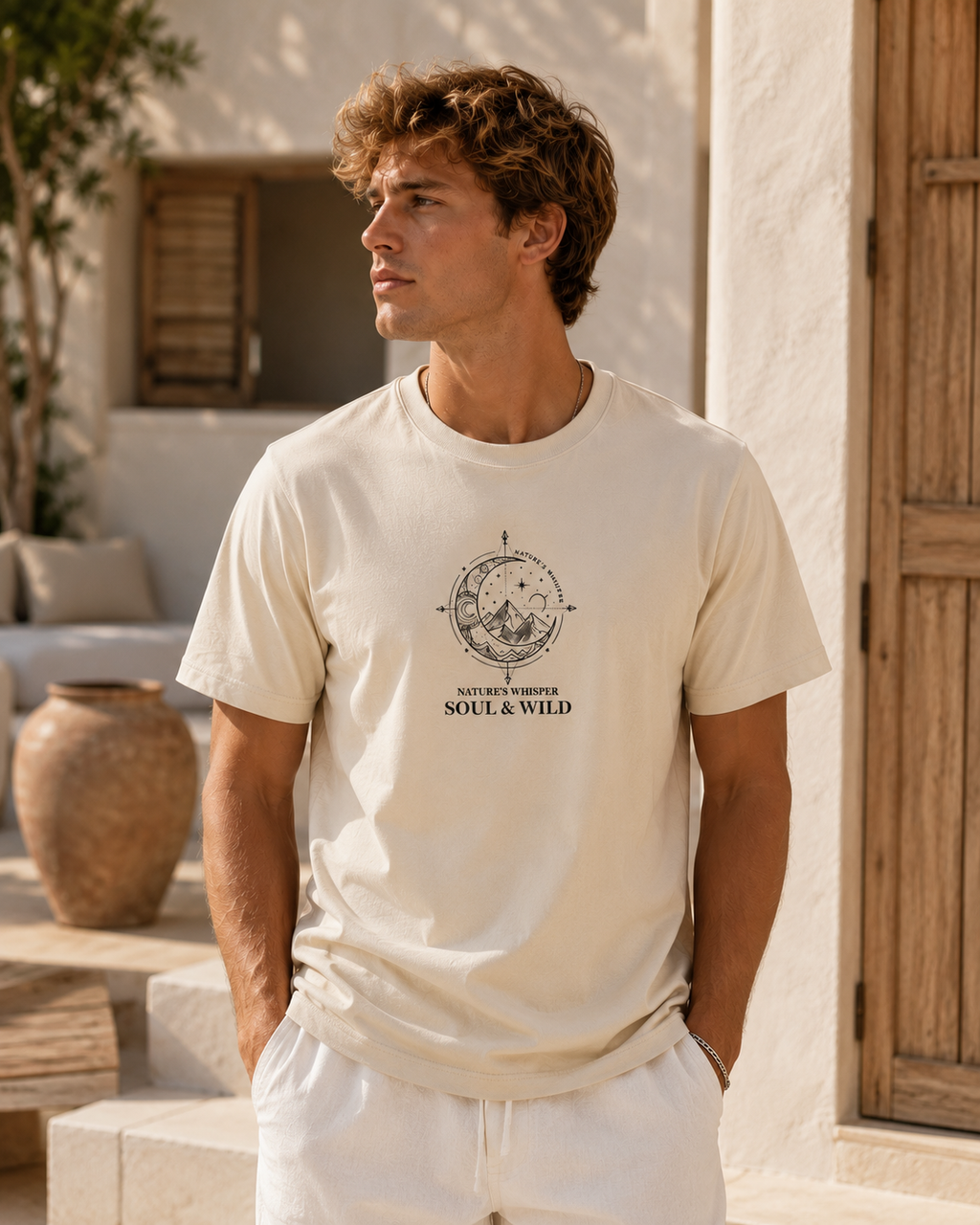Nature Whispers Something Round Neck T-Shirt