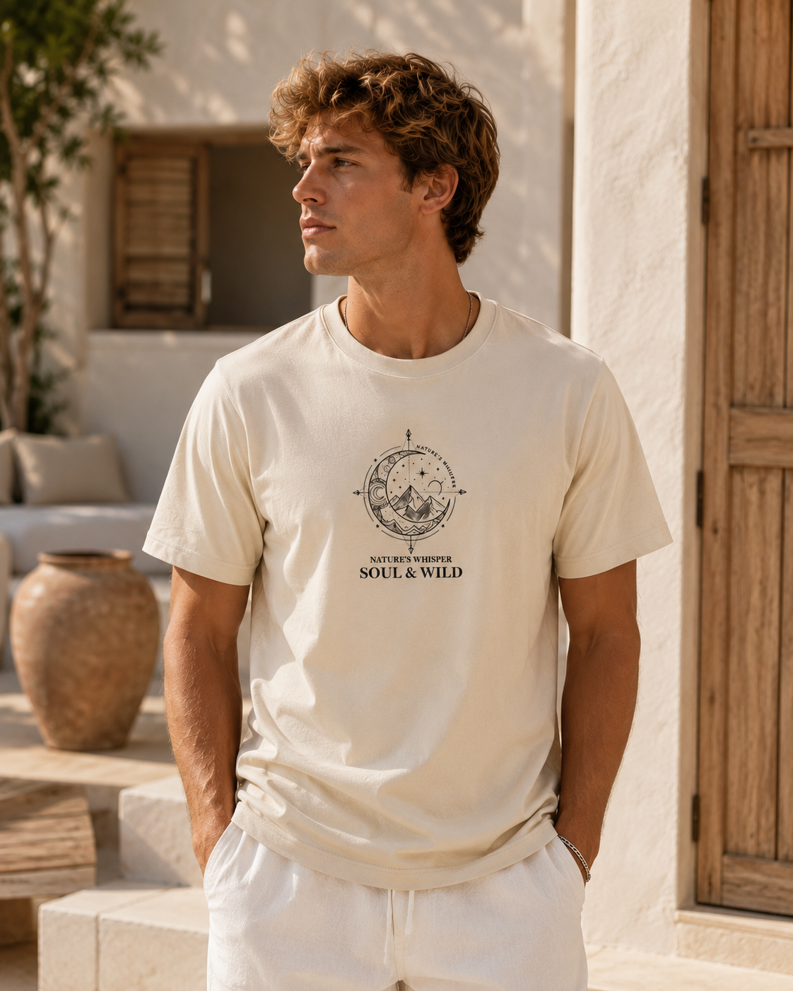 Nature Whispers Something Round Neck T-Shirt