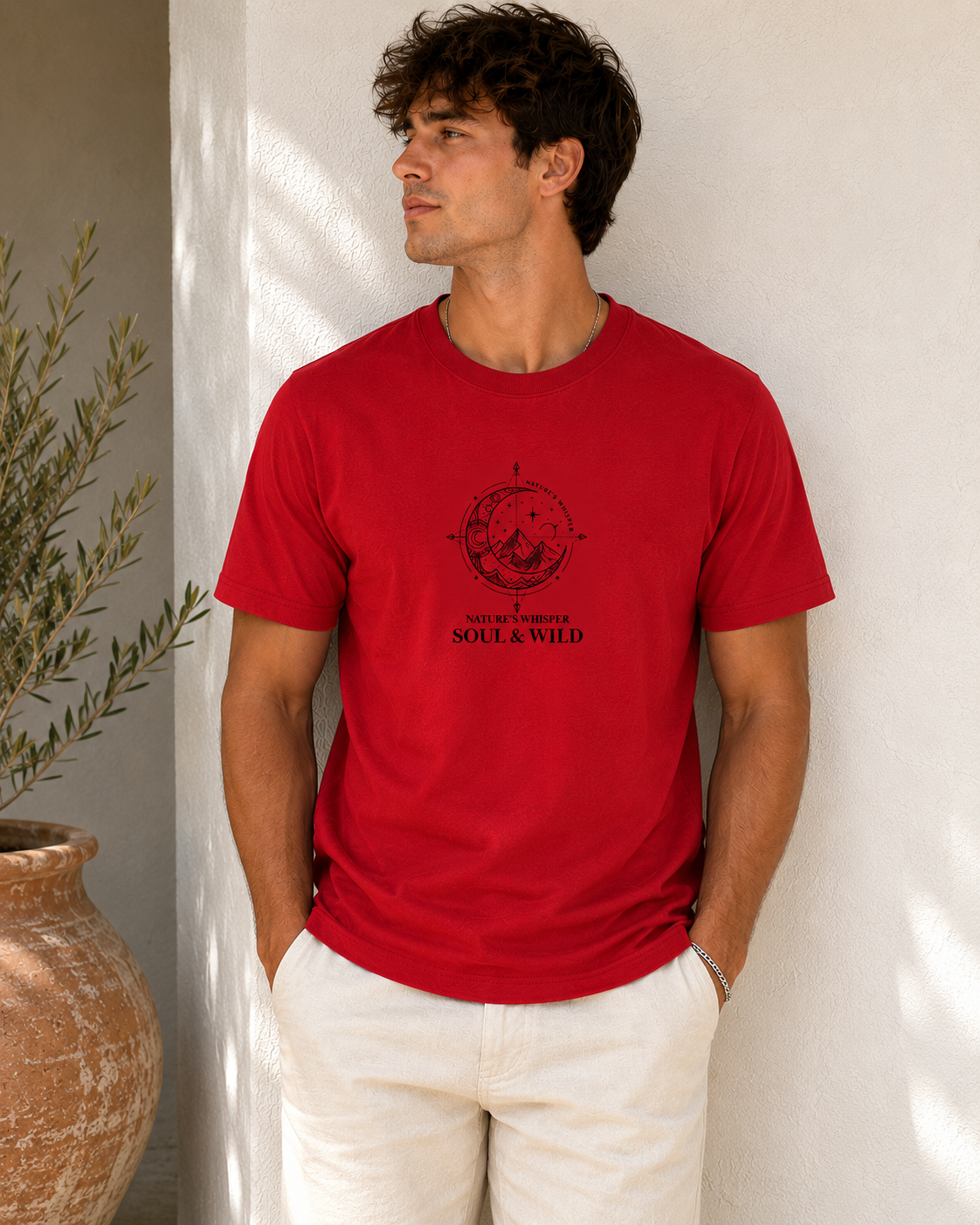 Nature Whispers Something Round Neck T-Shirt