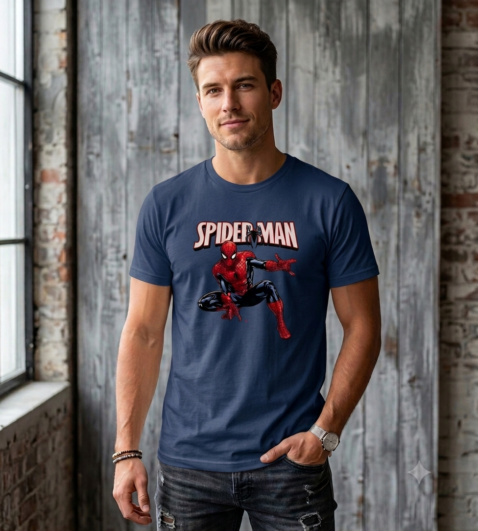 Spider-Man Round Neck T-Shirt