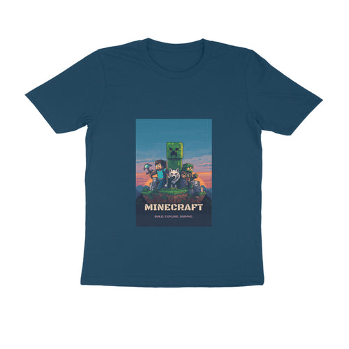 Minecraft Round Neck T-Shirt